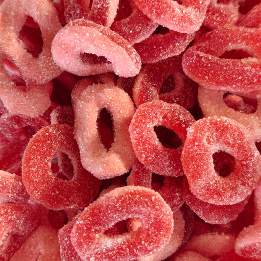 Anneaux Fraise Acide - 100g